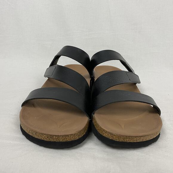 Skechers Arch Comfort Sandals Womens 9 Black Strappy Slip On Slide Eva Sole - Picture 3 of 14